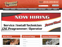 Tablet Screenshot of chesnutsigns.com